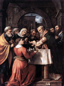  Girolamo Romanino Presentation of Jesus at the Temple - Art Print