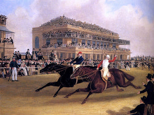  James Pollard Priam beating Retriever at Doncaster on September 23, 1830 - Art Print
