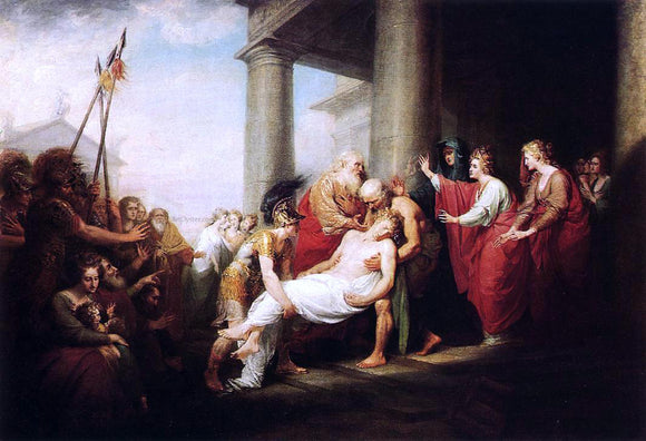  John Trumbull Priam Returning to His Family with the Dead Body of Hector - Art Print