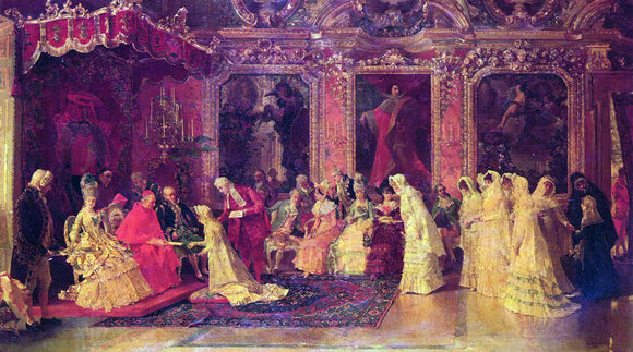  Luis Alvarez Catala Princess Borghese Bestowing Dowries - Art Print