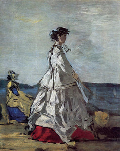  Eugene-Louis Boudin Princess Metternich on the Beach - Art Print