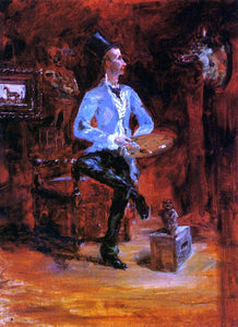  Henri De Toulouse-Lautrec Princeteau in His Studio - Art Print