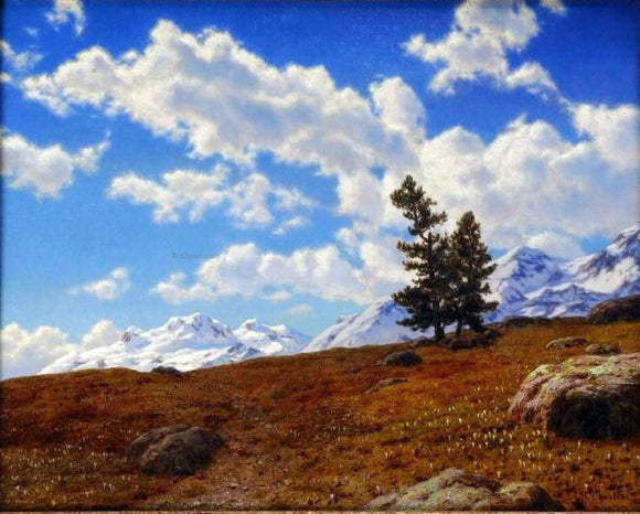  Ivan Fedorovich Choultse Printemps dans les Alpes (Engadines) - Art Print