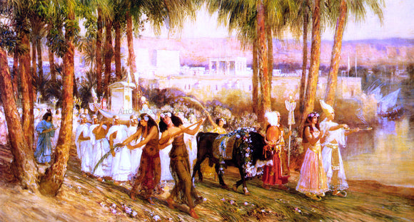  Frederick Arthur Bridgeman Procession in Honor of Isis - Art Print