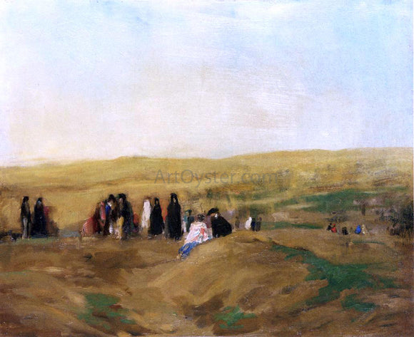  Robert Henri Procession in Spain (also known as Spanish Landscape with Figures) - Art Print