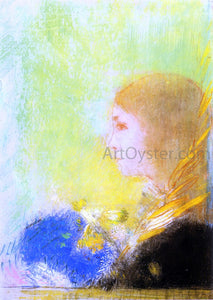  Odilon Redon Profile of a Young Girl - Art Print