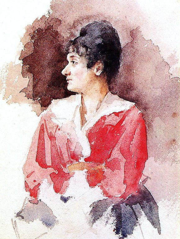  Mary Cassatt Profile of an Italian Woman - Art Print