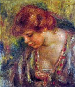  Pierre Auguste Renoir Profile of Andre Leaning Over - Art Print