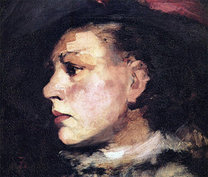  Frank Duveneck Profile of Girl with Hat - Art Print