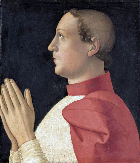  Antoniazzo Romano Profile Portrait of Cardinal Philippe de Levis - Art Print