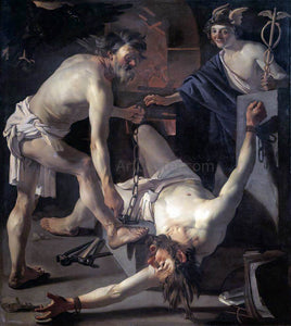  Dirck Van Baburen Prometheus Being Chained by Vulcan - Art Print
