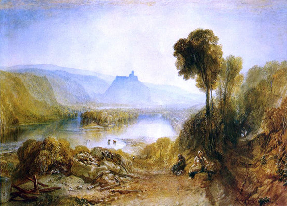  Joseph William Turner Prudhoe Castle, Northumberland (for Picturesque Views of England and Wales) - Art Print