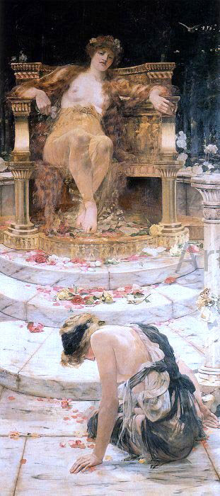  Edward Matthew Hale Psyche at the Throne of Venus - Art Print