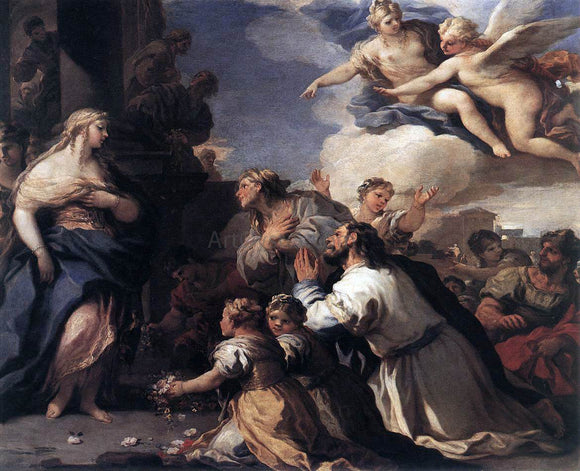  Luca Giordano Psyche Honoured by the People - Art Print
