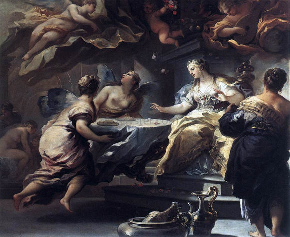  Luca Giordano Psyche Served by Invisible Spirits - Art Print