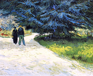  Vincent Van Gogh Public Garden with Couple and Blue Fir Tree - Art Print