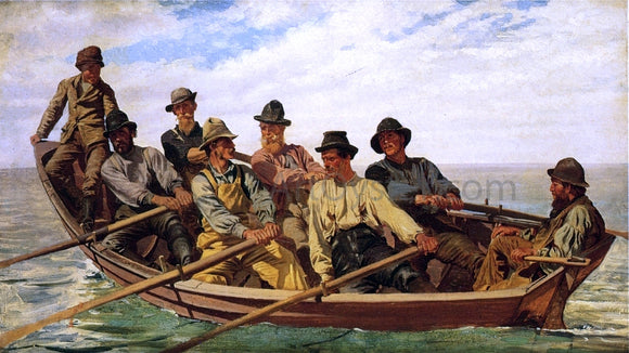  John George Brown Pull for the Shore - Art Print