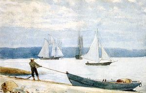  Winslow Homer Pulling the Dory - Art Print