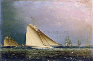  James E Buttersworth Puritan Racing off of Staten Island - Art Print