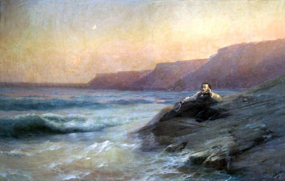  Ivan Constantinovich Aivazovsky Pushkin on Coast of Black Sea - Art Print