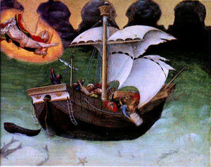  Gentile Da Fabriano Quaratesi Altarpiece: St Nicholas Saves a Storm-tossed Ship - Art Print