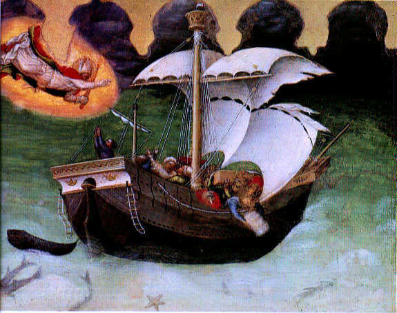  Gentile Da Fabriano Quaratesi Altarpiece: St Nicholas Saves a Storm-tossed Ship - Art Print