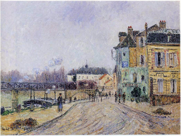  Gustave Loiseau Quay on Oise in Pontoise - Art Print