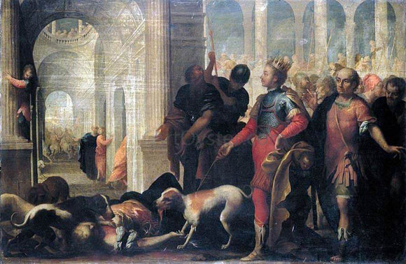  Andrea Celesti Queen Jezabel Being Punished by Jehu - Art Print