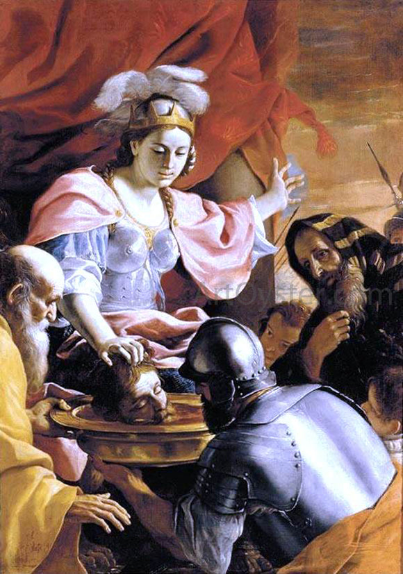  Mattia Preti Queen Tomyris Receiving the Head of Cyrus, King of Persia - Art Print