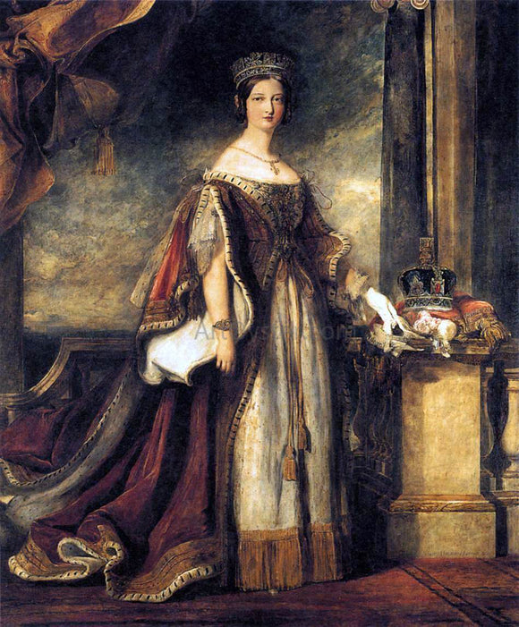  Sir David Wilkie Queen Victoria (detail) - Art Print