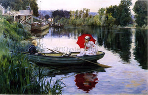  Julius LeBlanc Stewart Quiet Day on the Seine - Art Print