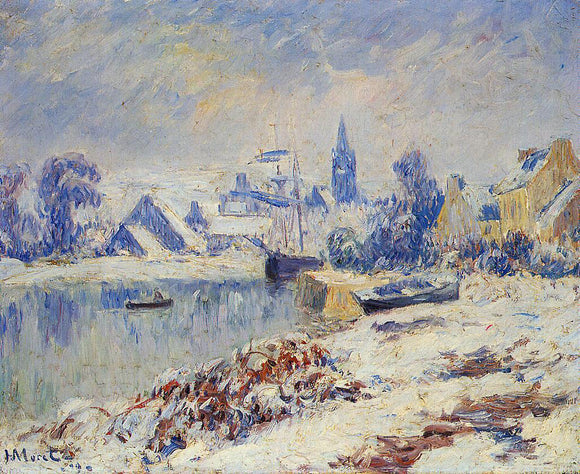  Henri Moret Quimper, Lake Marie in the Snow - Art Print