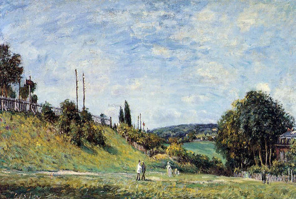  Alfred Sisley Railroad Embankment at Sevres - Art Print