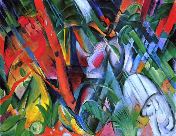  Franz Marc Rain - Art Print