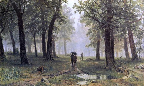  Ivan Ivanovich Shishkin Rain in an Oak Forest - Art Print