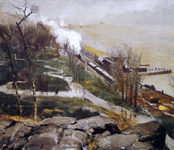  George Wesley Bellows A Rain on the River - Art Print