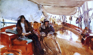  John Singer Sargent Rainy Day on the Deck of the Yacht Constellation - Art Print