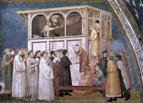  Giotto Di Bondone Raising of the Boy in Sessa (North transept, Lower Church, San Francesco, Assisi) - Art Print