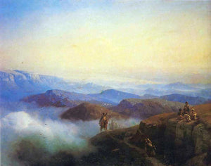  Ivan Constantinovich Aivazovsky Range of the Caucasus mountains - Art Print
