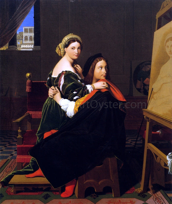  Jean-Auguste-Dominique Ingres Raphael and La Fornarina - Art Print