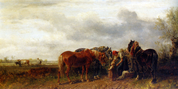  Ludwig Hartmann Rast Von Der Arbeit - Art Print