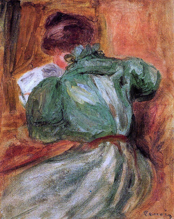  Pierre Auguste Renoir Reader in Green - Art Print