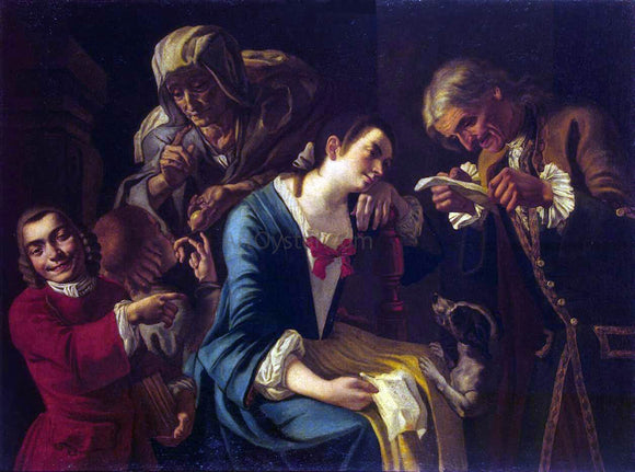  Gaspare Traversi Reading a Letter - Art Print