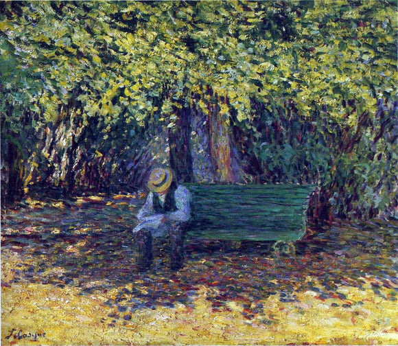  Henri Lebasque Reading in the Garden - Art Print