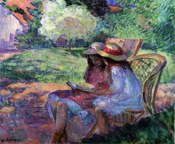  Henri Lebasque Reading in the park - Art Print