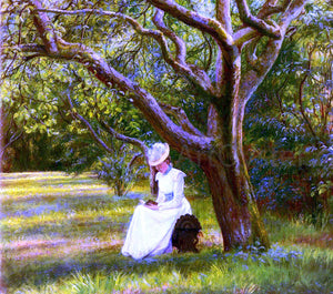  Micholine Christine Poulsen Reading In The Park - Art Print