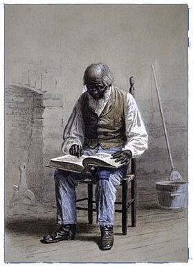  Thomas Waterman Wood Reading the Scriptures - Art Print