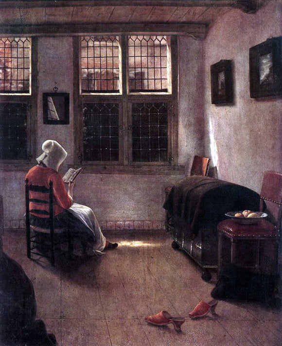  Pieter Janssens Elinga Reading Woman - Art Print