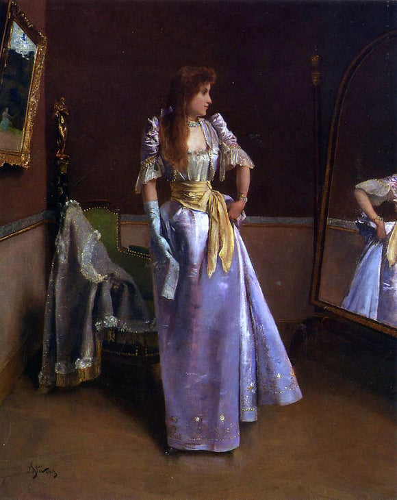  Alfred Emile Leopold Stevens Ready for the Ball - Art Print