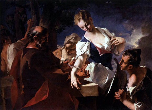  Nicola Grassi Rebecca at the Well - Art Print